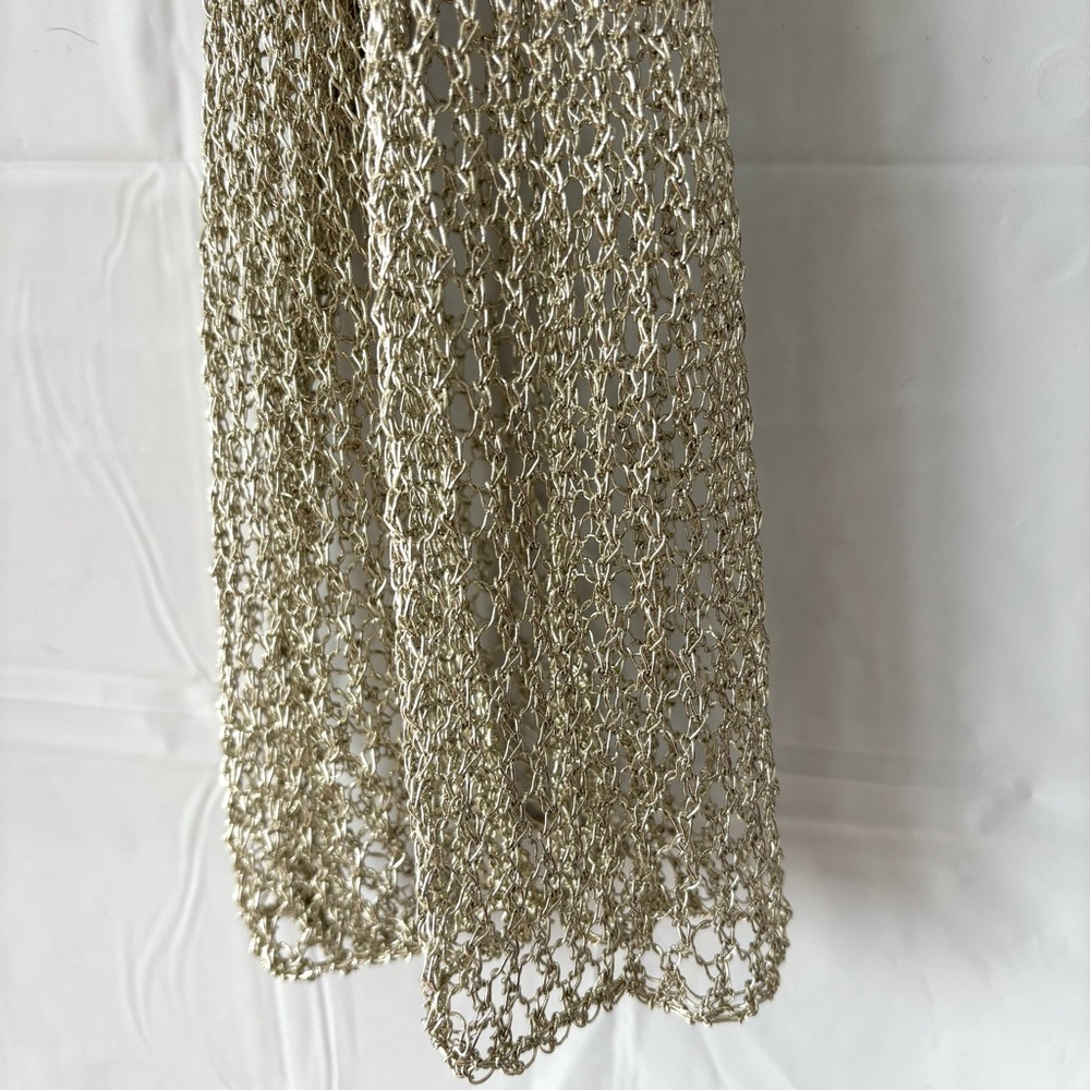 Meshki Silver Hilton Diamanté Mesh Crop Top SZ S Worn Once - Picture 4 of 12